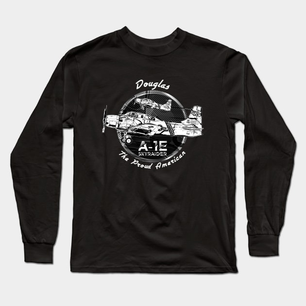 Douglas A-1 Skyraider Long Sleeve T-Shirt by aeroloversclothing